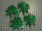 Lego Plantas: 4 hojas de dedo verdes/hojas de palmera