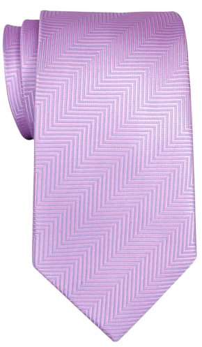 Retreez Cravate À rayures en épi Tissée en Microfibres de Rose et Bleu clair