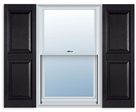 2 contraventanas de vinilo con panel elevado