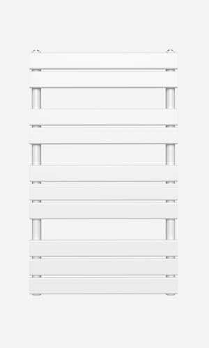 iBathUK | 1000 x 600 White Flat Panel Heated Towel Rail Bathroom Radiator