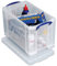 Really Useful Stackable 24L Re-Usable Storage Boxes (3 Boxes)