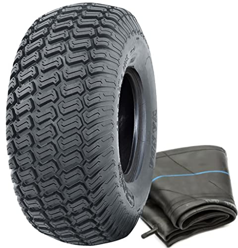 Parnells - 1 Stück 15 x 6,00-6 Rasenmäher-Reifen und Schlauch - Gerades Tr13-Gummiventil, Wanda P332 4-Lagig - Multi-Rasen-Reifen für Rasenmäher, Aufsitzmäher, Gartentraktoren, Buggys und Karren