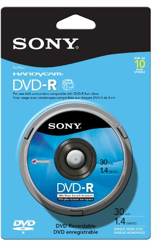 Sony 8 cm beschreibbare DVD-R Skin Pack 10 Stück