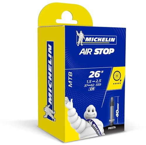 Michelin 26x1,5/2,5 Bici, Cámara Unisex Adulto, Negro (Black), 40mm