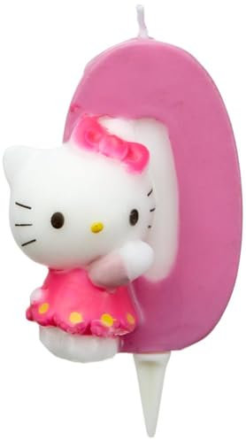 Dekoback Kuchenkerze Zahl 0 Hello Kitty