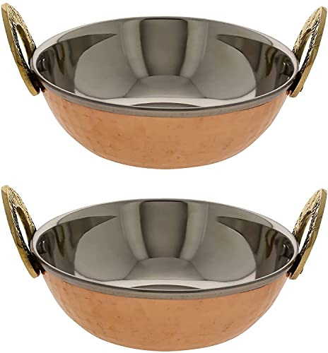 Saladier karahi plats indiens Serveware jeu de 2