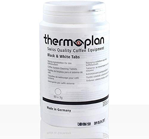 Thermoplan Pastillas limpiadoras de máquinas de café Black and White | Caja de 90 | Black&White CT, CTM, CT2MF5, easyline, barbeanie, ONE, Tiger, Tiger cool
