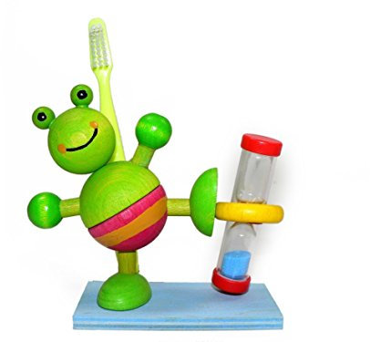 Rudolphs Schatzkiste Holzdekoration Zahnputzuhr Frosch BxLxH 110x70x100mm NEU Putzen Uhr Sanduhr Zahn Zahnbox Zähne Zahnbürste Holzspielzeug Holzgestaltung Spiele Holz Seiffen Erzgebirge Spie