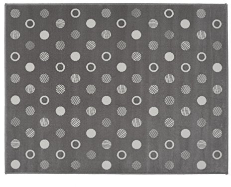 100% Acrylic Teppich für Aratextil. Collection Puntos Gris 140x200 cms