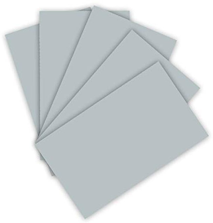 folia 6361 - Tonpapier 130 g/m², Tonzeichenpapier in silber glänzend, DIN A3, 50 Bogen, als Grundlage für zahlreiche Bastelarbeiten
