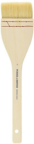 Winsor & Newton, Hake, Pennello Piatto e Largo con Manico in Legno, 7,6 cm, Colore: Bianco