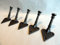 SET OF 5 ARTS AND CRAFTS STYLE CAST IRON COAT HOOKS