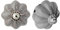 Nicola Spring Ceramic Cupboard Drawer Knobs - Solid Vintage Design - Grey - Pack of 6