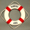 Buddel-Bini Versand Deko Rettungsring rot/weiß Hamburg AHOI 25cm