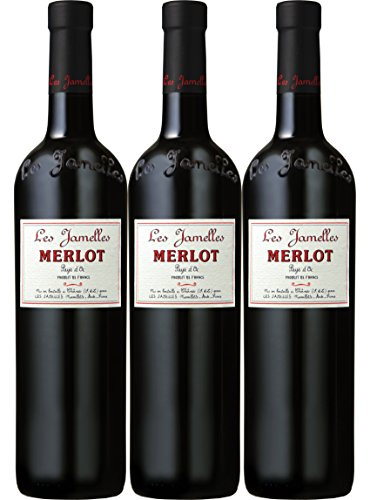 Merlot Vin de Pays d´Oc Les Jamelles VdP Rot trocken (3er Pack x 0,75 Ltr.)