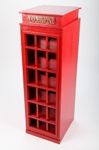 point home Weinschrank, Getränkeregal Telephone, Retro, rot, 96cm