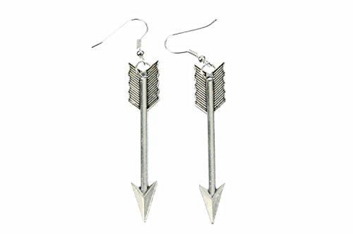Miniblings Pfeil Ohrringe Hänger Pfeilohrringe 6cm silber versilbert | Ohrschmuck aus eigener Fertigung in Berlin, mit Indianer und Pfeile
