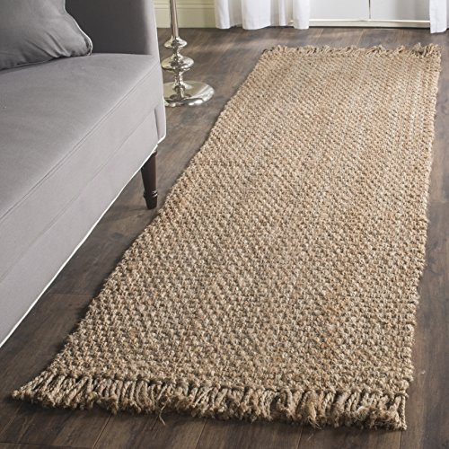 SAFAVIEH Natural Fiber Collection Accent Rug - 2'6 x 4', Natural, Handmade Tassel Jute, Ideal for High Traffic Areas in Entryway, Living Room, Bedroom (NF467A)