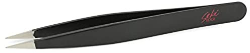 Seki Edge Stainless Steel Point Tweezer, Black by Seki Edge