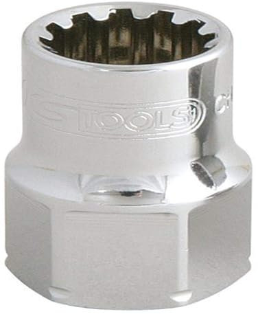 KS Tools 916.4072 - Douille traversante 1/2, 22mm - Gamme TRIPLEplus® - Entraînement 19mm mâle - En Chrome Vanadium - Finition chromée
