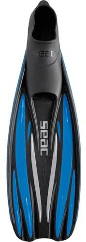 SEAC F 100 PRO, Pinne da Subacquea Leggera a Scarpetta Chiusa, per Immersioni e Snorkeling Unisex Adulto, Blu, 42/43 EU