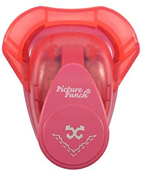 Vaessen Creative Eckenstanzer Ringel Medium, 14.0 x 10.0 x 5.0 cm, Rosa