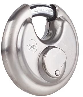 Yale - YE130/70/165/1 Hochsicherheit 70 mm Edelstahl -Diskus -Vorhängeschloss - geschlossener Häutchen mit geschlossenem Stahl - 3 Tasten