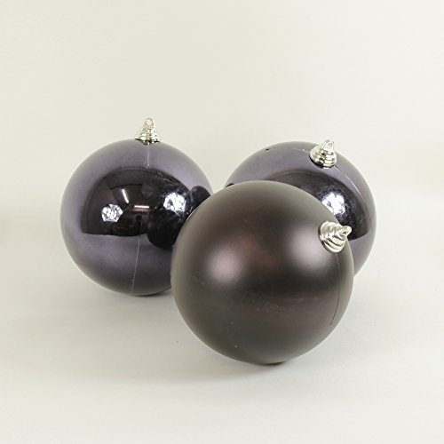 Weihnachtskugeln 15 cm schwarz 3 Stück in der Box