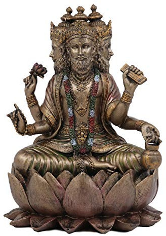 Ebros Gift hinduistischen Gottheit Obersten Brahma auf eine Fleur de Lotus.