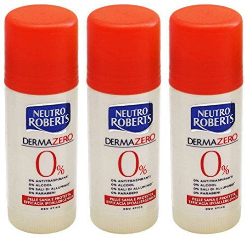 3x Neutro Roberts Dermazero Deodorant Deo Stick Deostick 40 ml hypoallergen