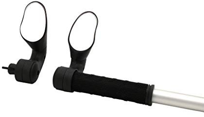 Rennrad Rückspiegel - Leichtgewicht & Vibrationsfrei Convex Mirror mit 9-Facher Verchromung & Stoßfester ABS Schale für 16-20 mm MTB, E-Bike, & Scooter mit Gerader Lenker - Sprintech