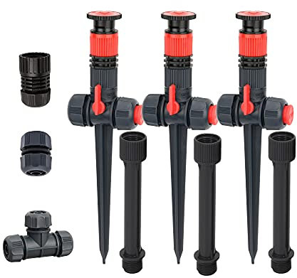 Eden 96093 - Irrigatore da giardino con design flessibile multi-regolabile, con set di estensione, ideale per prodotti da giardinaggio fai da te