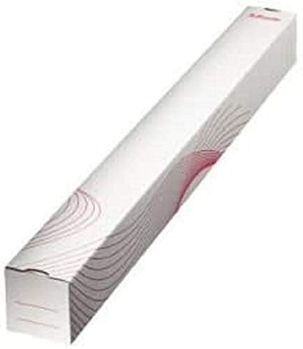 Esselte Standard Versandhülse 750 mm, Eckige Wellpappe, Für den Versand, die Archivierung oder den Transport von gerollten Postern und Plänen, Versandkarton, 10 Stück, Weiß/Rot 20957