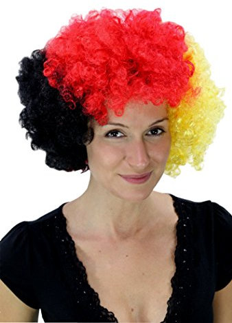 WIG ME UP - PW0011-P103/PC13/PC2B Fan Afro Perücke Deutschland schwarz/rot/Gold