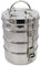 Acier Inoxydable Lunch Box 4 Tier Indian Carrier Tiffin Round Alimentaire Container