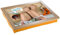 GILDE Knietablett mit orangfarbenen Kissen Komm schnell Wieder auf die Beine 43 cm x 32,5cm