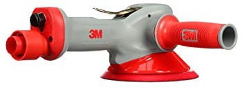 3M Random Orbital Sander - Two Hand 28337, Air-Powered, Non-Vaccum/Central Vacuum, 6 Inch, 3/8 Orbit