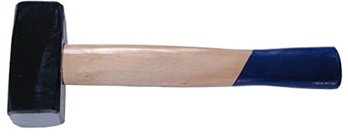 SW-Stahl 50203L Fäustel 1500g I geschmiedeter Fäustel mit Holzstiel I Fäustel Hammer 1,5kg Kopfgewicht I Steinmetz Hammer klein I 1500g Hammer schwer