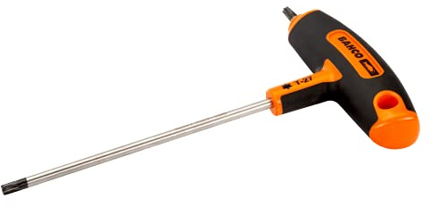 Bahco 901T-015-150 Screwdriver with T-Handle for Torx-15, Black/Silver/Orange, 186 mm