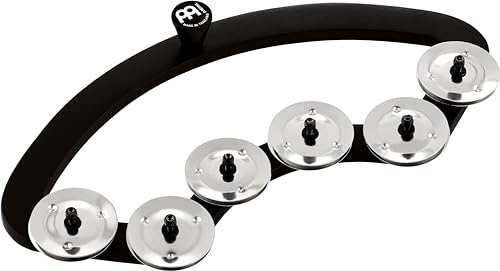 Meinl Percussion BBTA2-BK Backbeat Tambourine for 13-14 Inch Drums, Stainless Steel Jingles