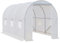 Outsunny 3.5 x 2 x 2 m Polytunnel Greenhouse, Walk-in Green House for Garden with Mesh Windows, Galvanised Steel Frame, White