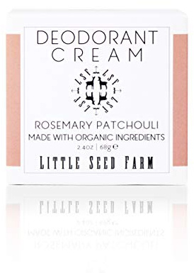 Little Seed Farm All Natural Deodorant Cream - Rosemary Patchouli - Aluminum Free Deodorant for Women or Men, Net Wt. 2.4oz | 68g