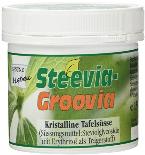 Gesund&Leben Steevia Groovia (weißes kristallines Pulver) 150g Dose, 1er Pack (1 x 150 g)