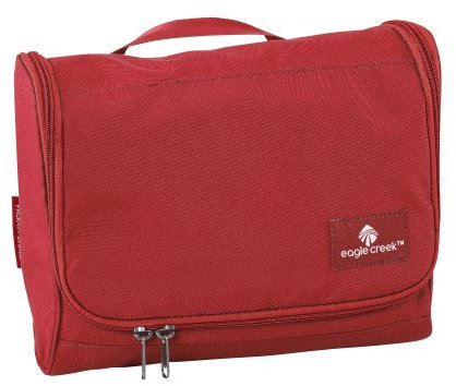Eagle Creek Kulturbeutel Pack-It Original On Board Waschbeutel zum aufhängen I Organisation für die Reise und für Zuhause I Koffer- und Home Organizer, Red Fire, 25 cm