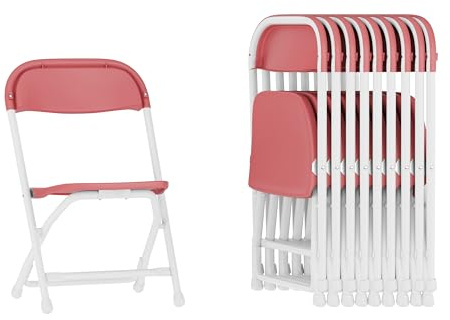 Flash Furniture Kinder-Klappstuhl, Kunststoff, Burgunderrot, 10 Stück