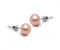 Infinite U 925 Sterling Silver 8-9mm Pearl Women Studs Earrings Pink