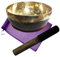 Klangschale 500-600g original Therapieklangschale NEPAL 4-tlg SET handgefertigt original mit Kissen & Schlegel für Klangmassage, Klangschalentherapie, Chakra, Entspannung, Meditation, Yoga 70003