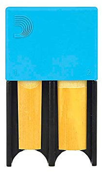 D'Addario Reed Guard für 4 Klarinetten-/Saxophonblätter, Blister mit 1 Stück, blau