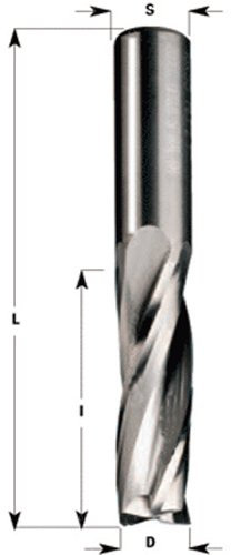 Spiralnutfräser Z3 VHW Oberfräser Schaftfräser 3 Schneiden, VHM (D=8 S=8 l=32 L=70)