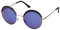 Sonnenbrille Round Glasses 40er Jahren-Style 400 UV Metall Sichel Glasoberkante golden